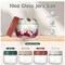 Overnight Oats Containers with Lids, Practical Muesli Container to Go, 10oz Glass Jars with Lids - Set of 4, Baby Food Containers, Chia Seed Pudding Jars, with Spoon and Marker